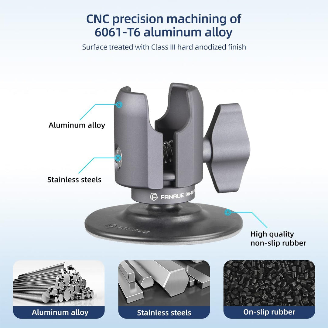 FANAUE Verbindungsarm mit Klebende Kugelkopfbasis Kompatibel mit RAM Mount B Grösse 1" Kugelkopf Ada