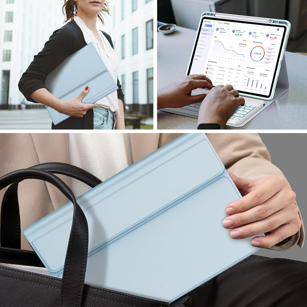 Xiaomi Redmi Pad Pro 12.1 Tastatur Hülle - Xiaomi Pad Poco 12.1 Zoll 2024, 7 Farben Beleuchtung Magn