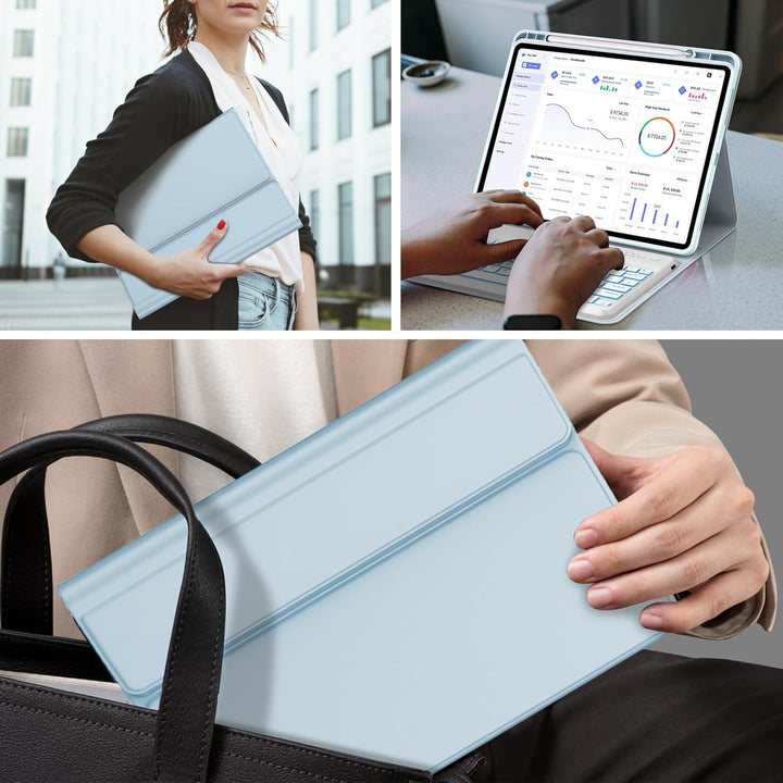Xiaomi Redmi Pad Pro 12.1 Tastatur Hülle - Xiaomi Pad Poco 12.1 Zoll 2024, 7 Farben Beleuchtung Magn
