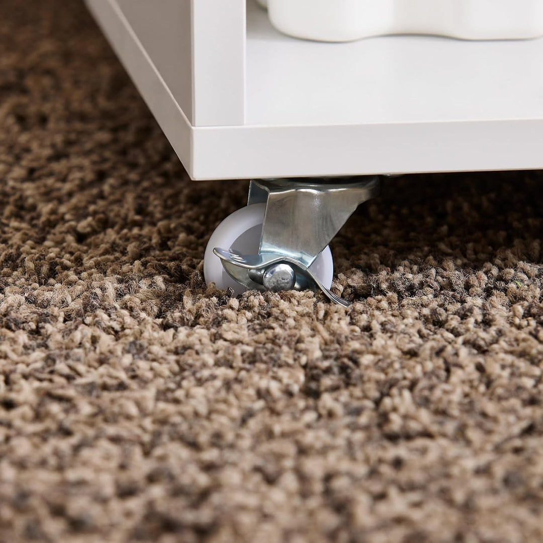 SoBuy Aktenschrank Aktenschrankwagen Druckertisch Druckerständer Rollcontainer mit 4 Rollen Lagersch