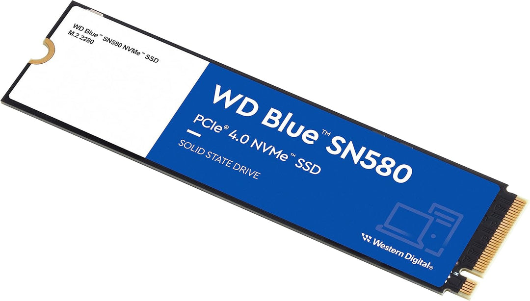 WD Blue SN580 NVMe SSD 1 TB (PCIe Gen4 x4, bis zu 4.150 MB/s Lesen, M.2 2280, nCache 4.0-Technologie