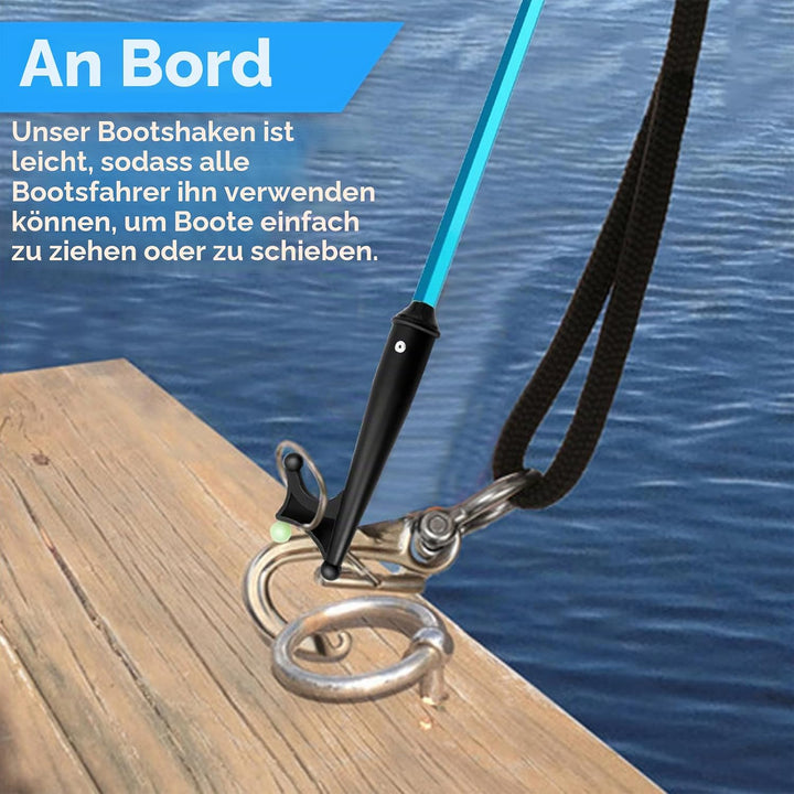KOMCLUB Teleskop Bootshaken Aluminium Leichtgewicht Push Pole Mehrzweck Ausziehbare Stange rutschfes