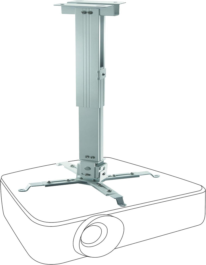 celexon universal Beamer-Decken-Halterung MultiCel4070W weiss | neigbarer, schwenkbarer & höhenverst