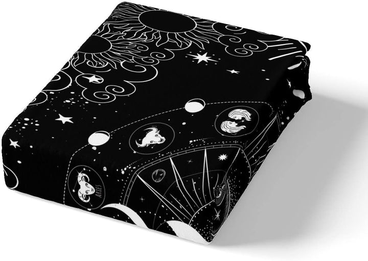 Loussiesd Boho Mandala Bettwäsche Set 135x200cm Sonne und Mond Betten Set Erwachsene Galaxie Konstel