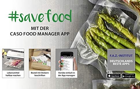 Caso FastVac 4000 Gewerbevakuumierer, regulierbare Vakuumstärke (f. weiche Lebensmittel), Beutel und