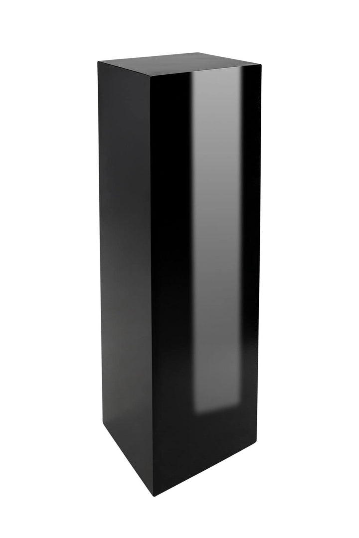 Vivanno Podest Deko-Säule Stele Blumenständer Fiberglas Schwarz Hochglanz 30x30x100 30x30x100 cm Sch