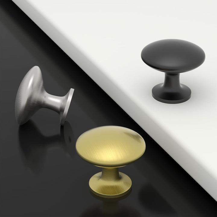 LONTAN 20 Stück Küchenknöpfe Schwarz Möbelknöpfe Schwarz Schrankknöpfe Modern Türknopf Schwarz Schub