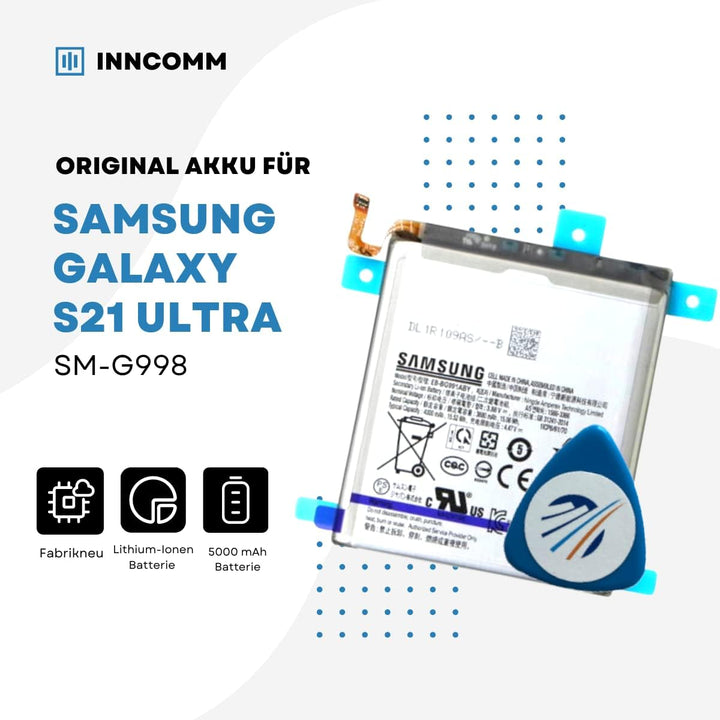 INNCOMM Original Akku für Samsung Galaxy S21 Ultra G998 Original OEM - 5000 mAh Lithium-Ionen-Batter