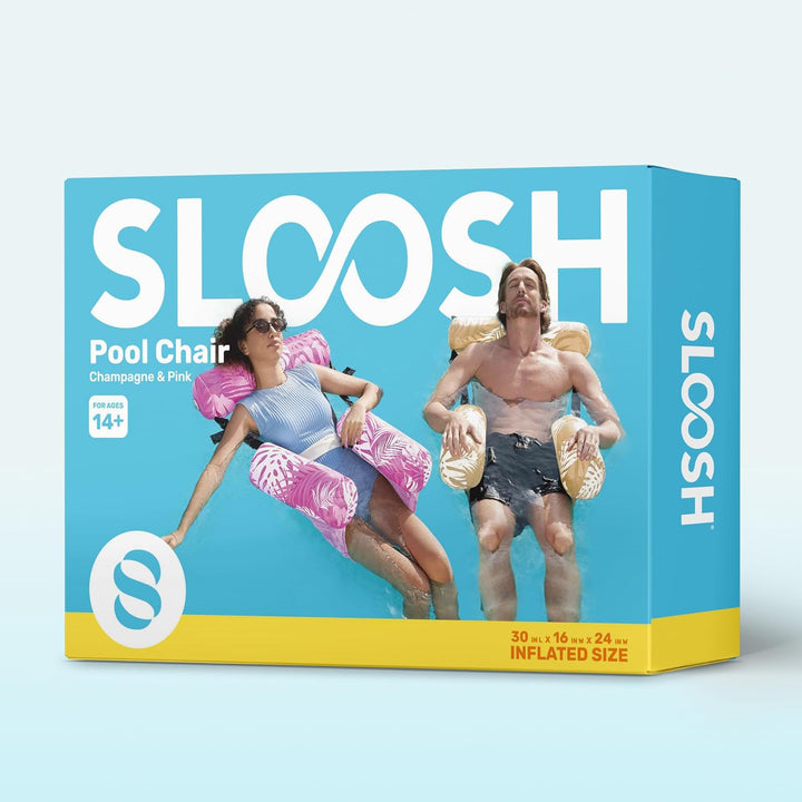 SLOOSH Aufblasbare Luftmatratze Pool für Erwachsene, 2er schwimmende Pool-Flösse, aufblasbare Pool-N