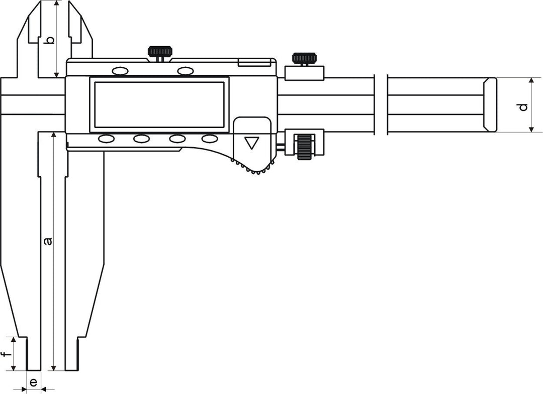 CNC QUALITÄT Digital-Werkstatt-Messschieber mit Spitzen 500 mm