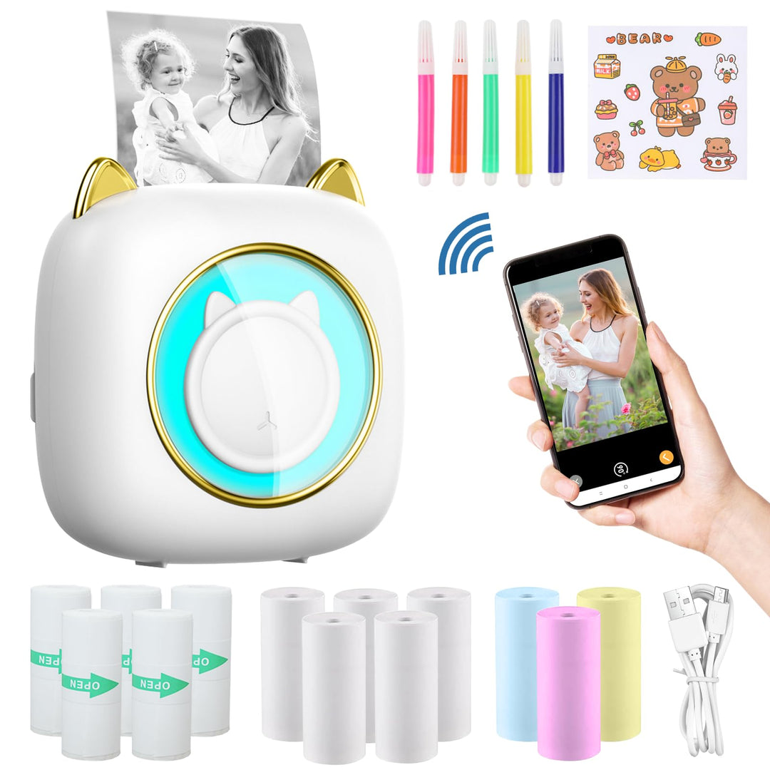 mini drucker für smartphone, fotodrucker für smartphone, mini drucker aufkleber, Bluetooth tragbarer