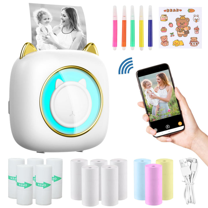 mini drucker für smartphone, fotodrucker für smartphone, mini drucker aufkleber, Bluetooth tragbarer