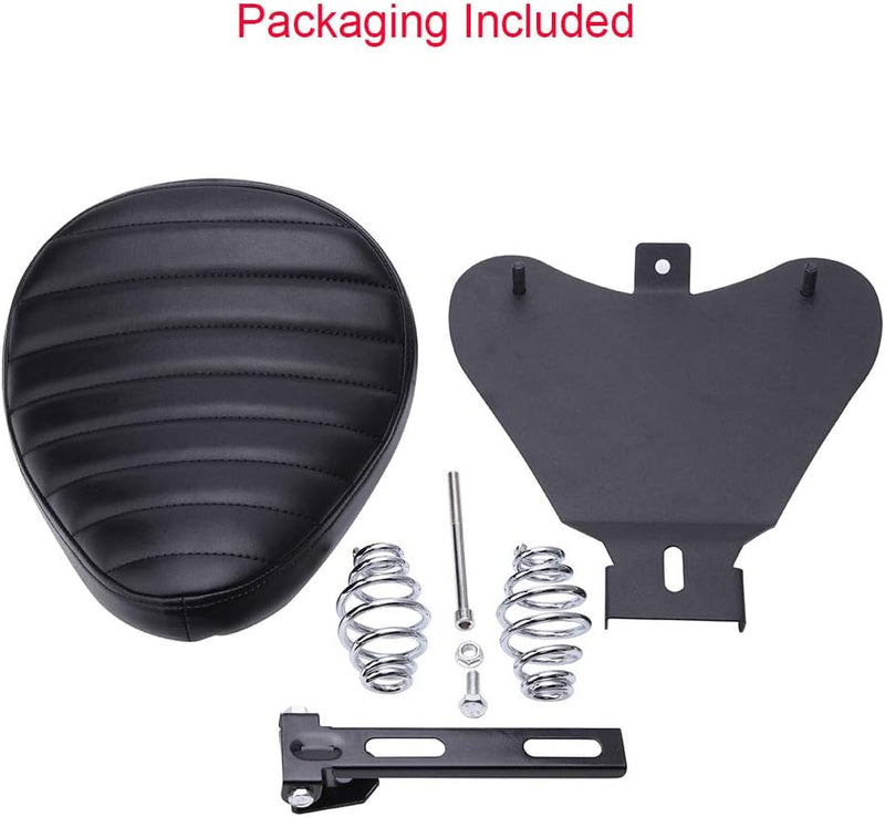 Custom Motorradsitz Solo Sitz, Motorrad Leder Solo Sitz W/Halterung Federhalter Kit Grundplatte für