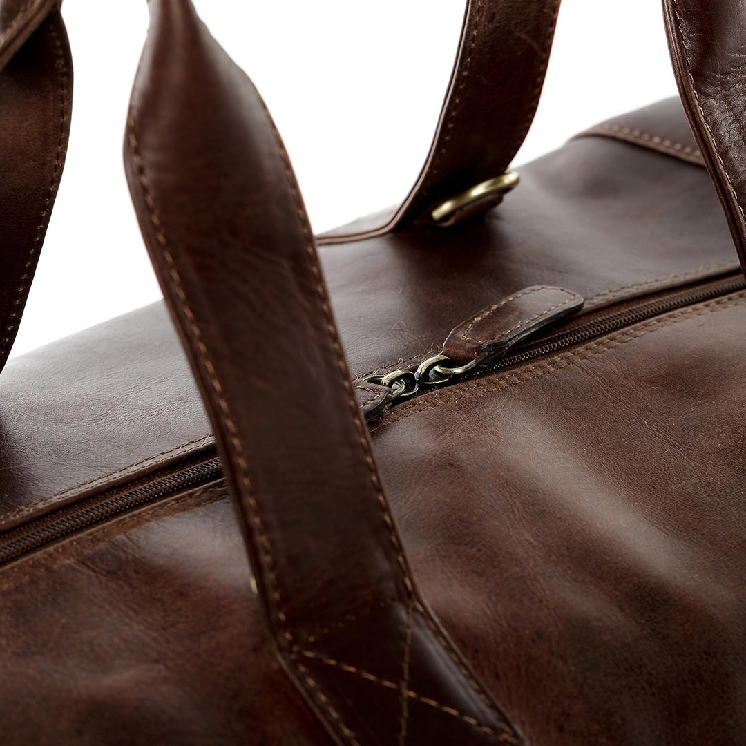 SID & VAIN XL Reisetasche Bristol aus Premium Leder I Sporttasche gross XXL gross für Herren I Weeke