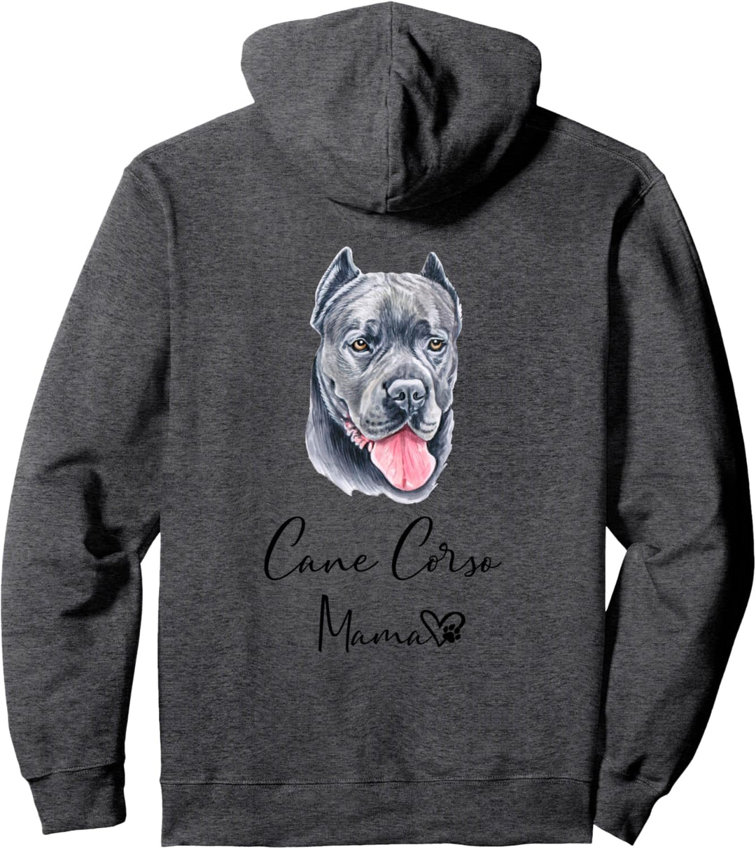 Cane Corso Mama Hundemama Hund Frauchen Haustier Rückendruck Pullover Hoodie