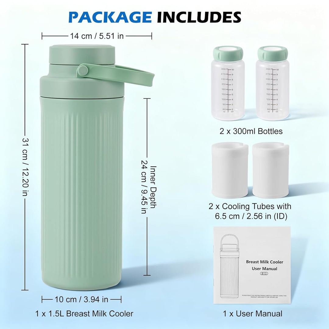 Tragbarer Muttermilchkühler für draussen (600ml), 24H Frische durch 360°-langzeitige Gesamtkühlung,
