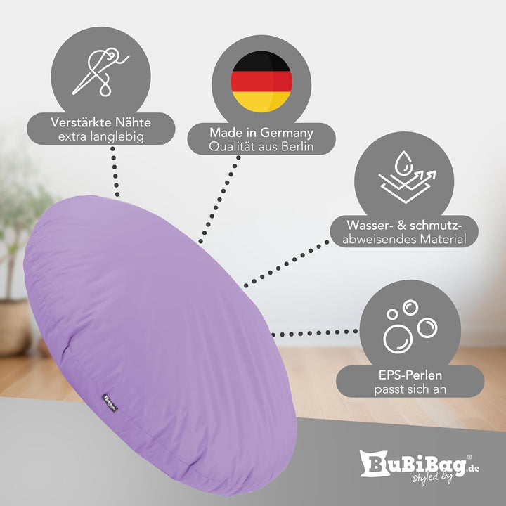 BuBiBag 2in1 Sitzsack L - XXL mit Füllung für Kinder & Erwachsene, Gaming Beanbag & Bodenkissen für