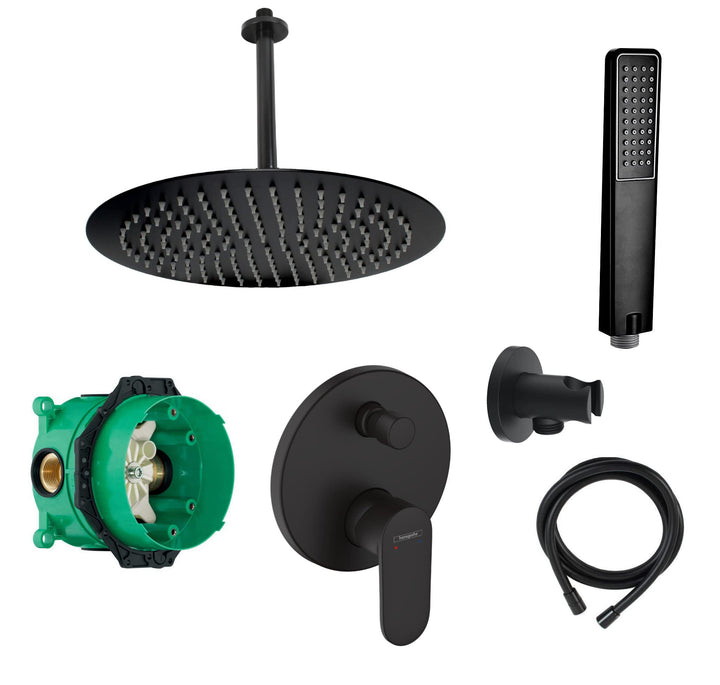 vanvilla Duschsystem mit Unterputz Duscharmatur von Hansgrohe Einhebelmischer und vanvilla Regendusc