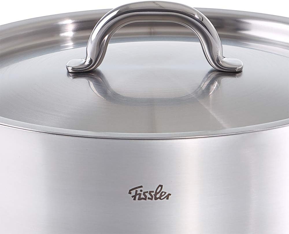 Fissler Family Line/Edelstahl-Topf (Ø 24 cm, 5,3 L) Kochtopf mit Metall-Deckel - Induktion, 24 cm