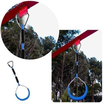 4 Stück Klettern Ringe für Kinder, Outdoor Indoor Kinder Ninja Ringe zum Aufhängen belastbar bis 160