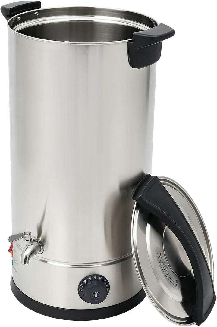 Wachsschmelzer 15L, Wachsschmelztiegel mit Temperaturregelung für Kerzen | 304 Edelstahl + PP, 1800W