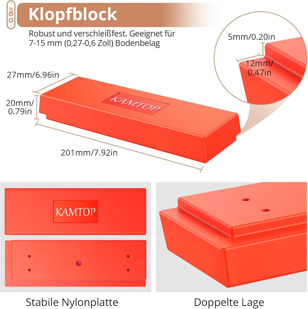 Kamtop 63 tlg.Verlegeset Parkett Nivelliersystem Laminat Parkett Holzfussboden Installations Set Lam