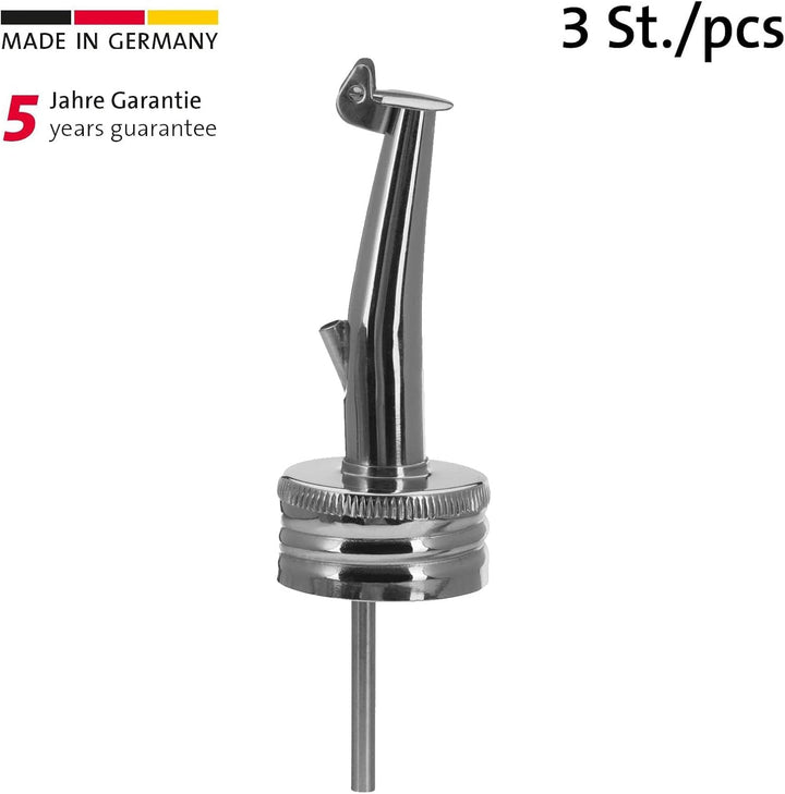 Westmark 3 Spirituosen-/Öl-Ausgiesser für Flaschen mit Schraubgewinde, Ø 31,5 mm, mit Kläppchen, mit