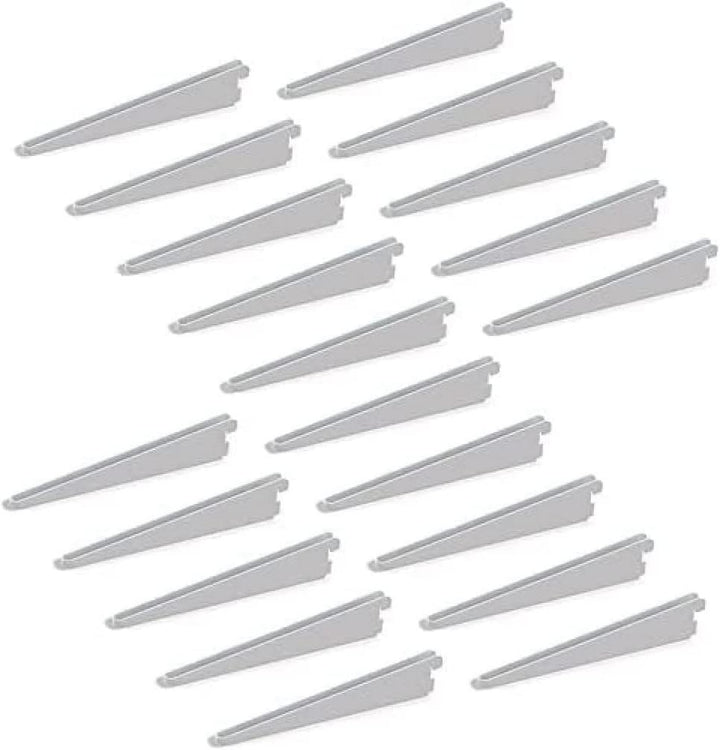 Emuca - Regalwinkel für Leistenprofil, doppelte Bohrung, Durchlass 32 mm 320mm, Set aus 20 Stück, We