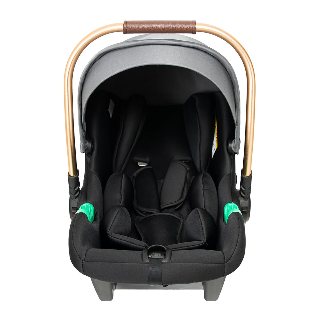 Kinderwagen 3 in 1,Puppenwagen Mit Babyschale Buggy Komplettset with One-touch Folding,KombiKinderwa