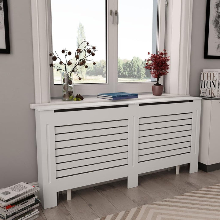 puraday Wohnzimmer 2 Stücke Heizkörperabdeckung 172x19x81.5 cm MDF Heizkörper Verkleidung Abdeckung