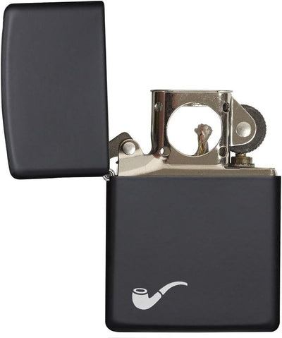 Zippo 218PL Feuerzeug 60001269 Pipe Lighte Benzinfeuerzeug, Messing, Black Matte, 1 x 3,5 x 5,5