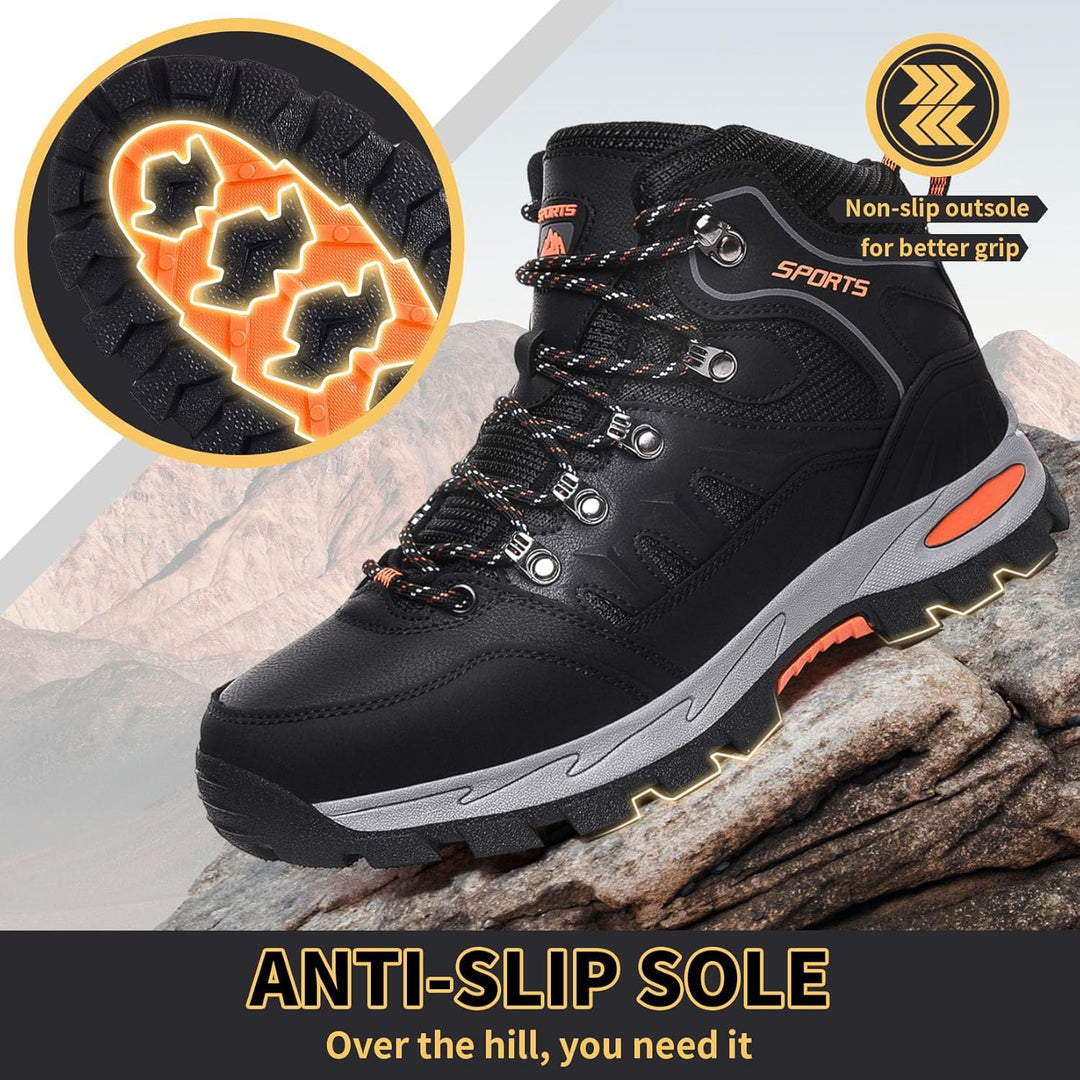 Littleplum Herren Wanderschuhe Winterschuhe Waterproof Wanderstiefel Outdoor Rutschfest High Top Tre