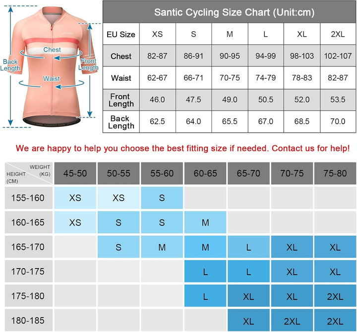 Santic Fahrradtrikot Damen Langarm Radtrikot Damen Fahrradshirt/Radshirt/Bikeshirt MTB mit Taschen X