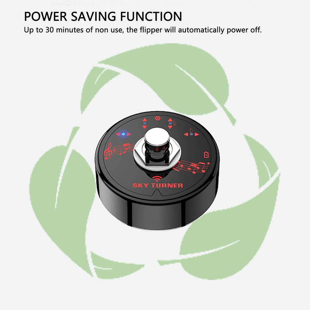 Drahtloses Bluetooth-Seitenwenderpedal, Tragbarer Fussschalter für Tastatur, Elektronische Bücher, M