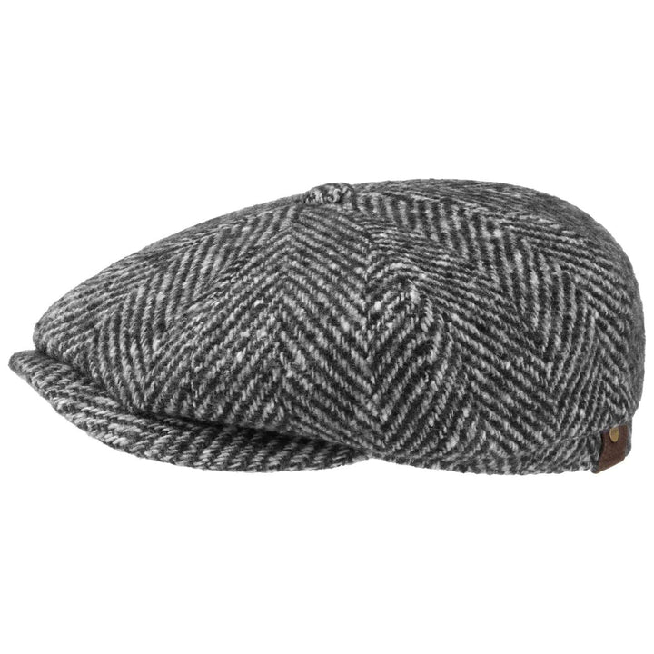 Stetson Herren Schurwoll-Fischgräten-Hutteras-Mütze 61 Schwarz