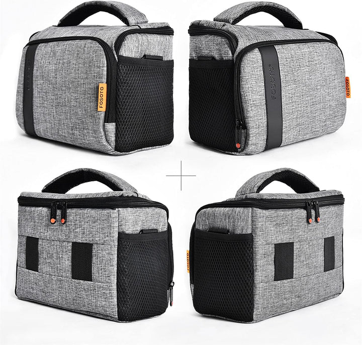 FOSOTO Kameratasche Schultertasche für SLR-Kamera und Zubehör Kompatibel mit Nikon D3500 D5600 D610