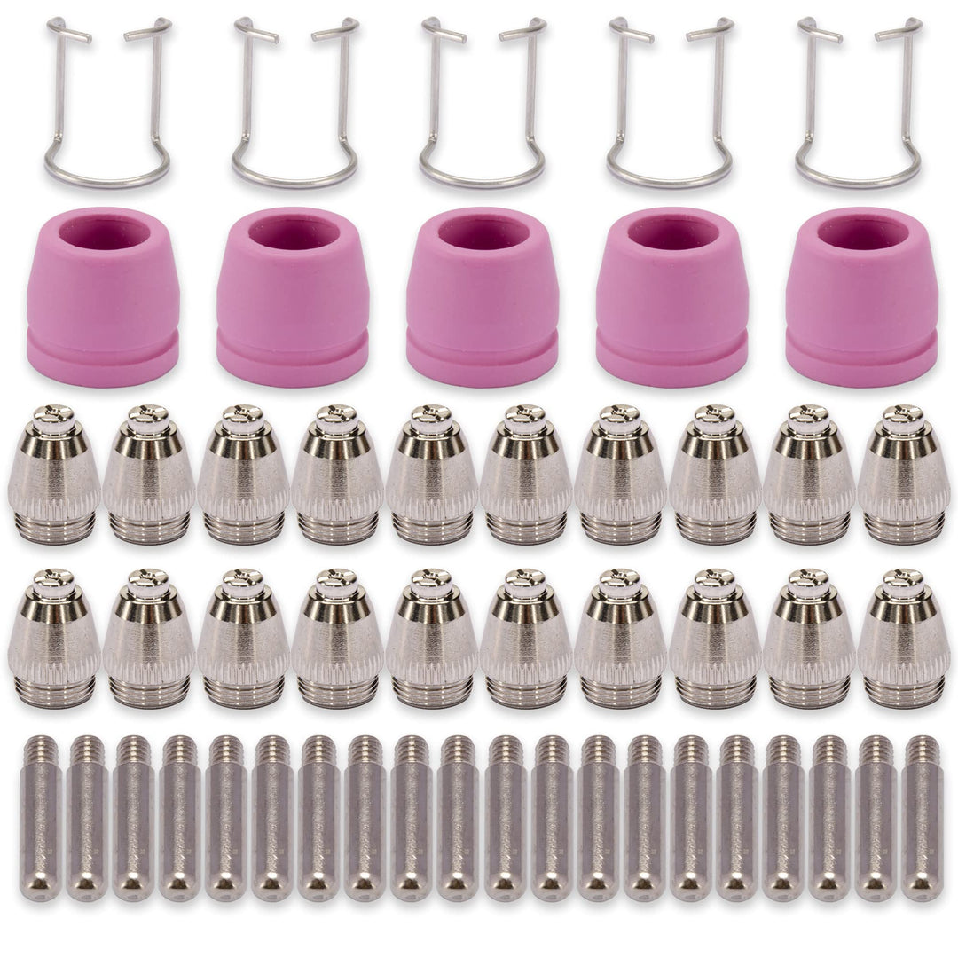SG-55 AG-60 WSD-60 0,030 Zoll Plasmaschneider, Schneidbrenner, Düsen, Verbrauchsmaterial-Set, 50 Stü
