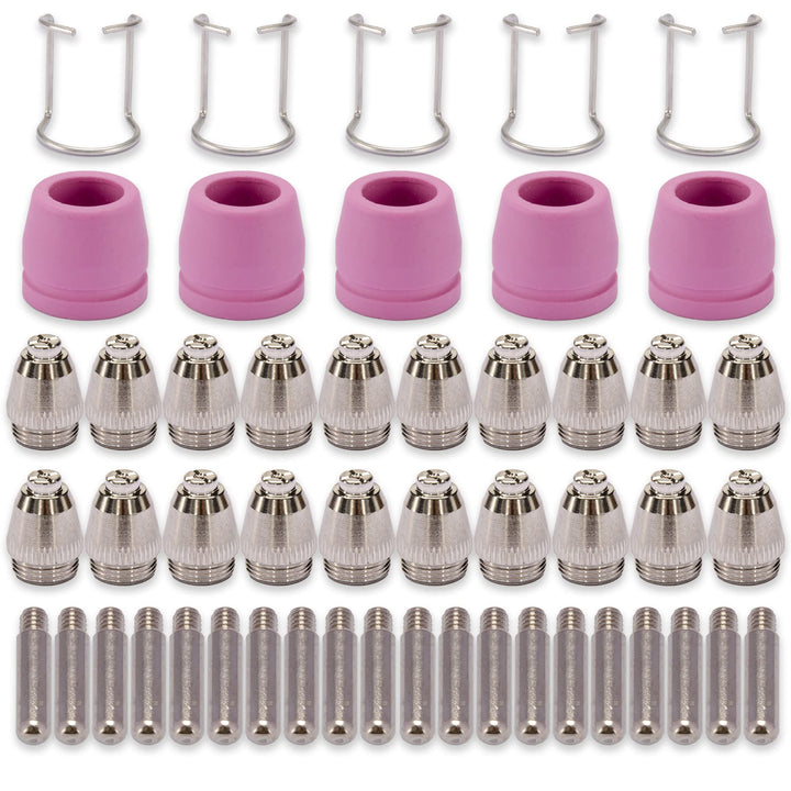 SG-55 AG-60 WSD-60 0,030 Zoll Plasmaschneider, Schneidbrenner, Düsen, Verbrauchsmaterial-Set, 50 Stü