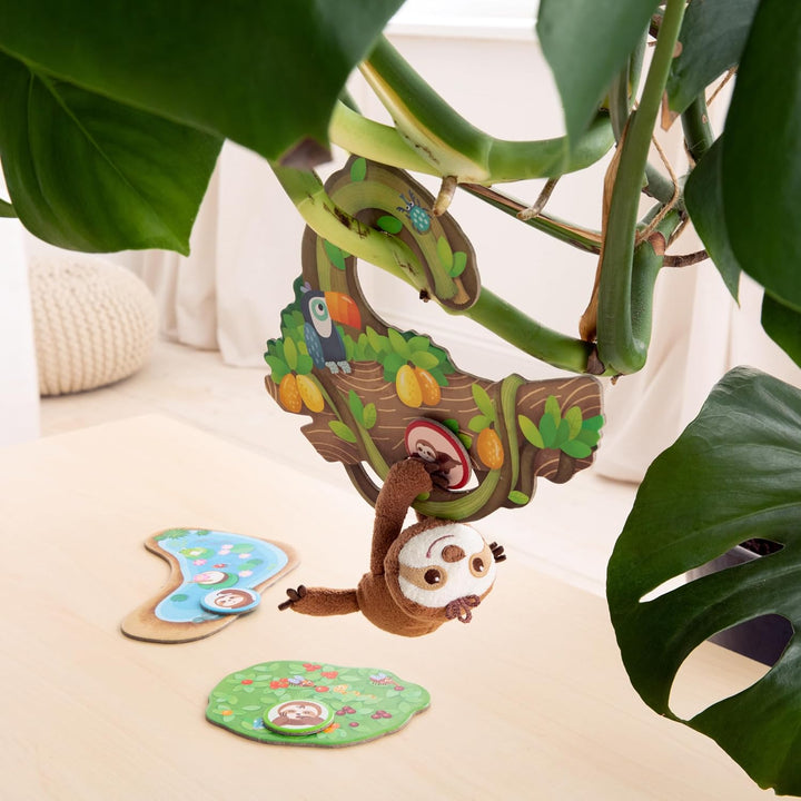HABA Meine ersten Spiele – Faultier, komm mit! – Lustiges Bewegungsspiel ab 2 J. – Bring das Kuschel