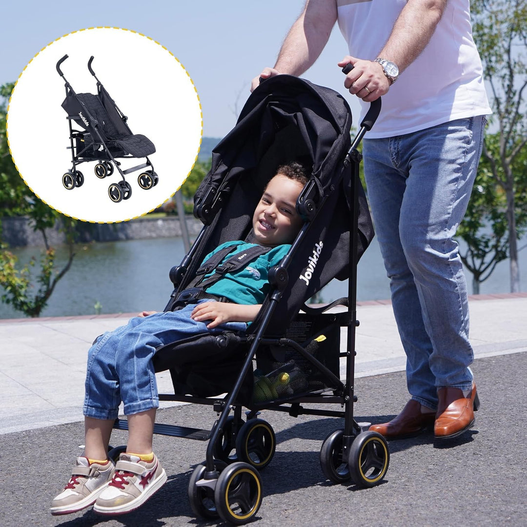 Jovikids Kinderwagen, Buggy Klein Zusammenklappbar mit Liegefunktion, Klappbar Reisebuggy bis 22kg I