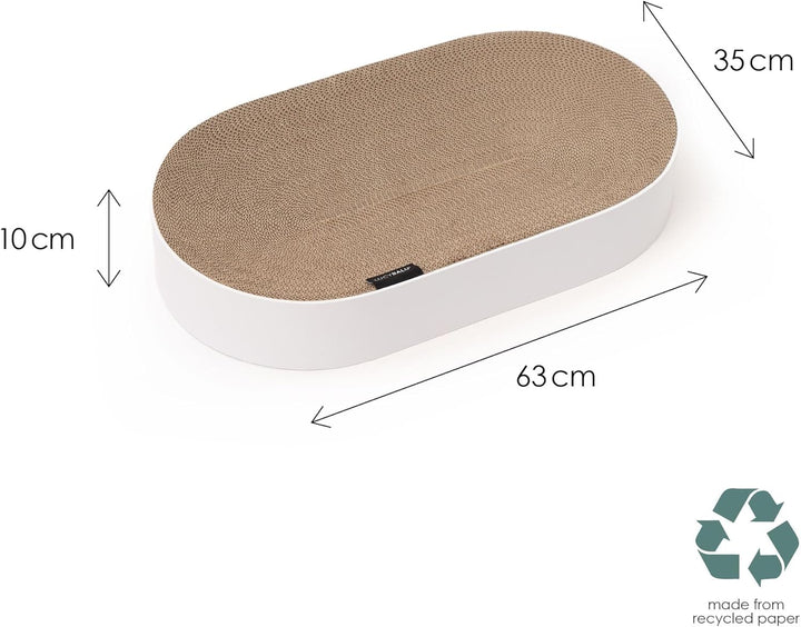 LucyBalu SCRACTHBED Katzenbett & Kratzbaum Katzenbett Kartonbett Kratzbaum Katzenbett weiss, wei