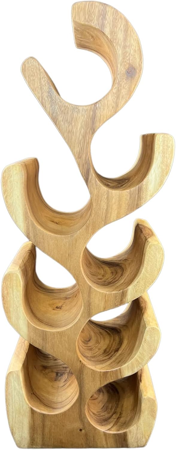 Weinregal Stehend Massiv Holz (50/70/100x27x18) Freistehender Weinhalter Massivholz Flaschenhalter (