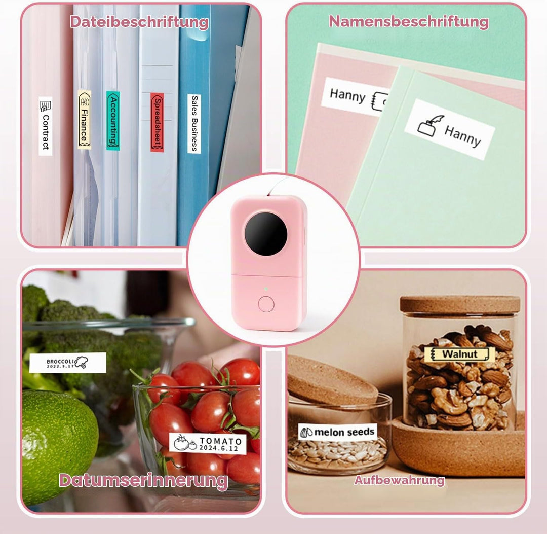 Phomemo D30 Mini Etikettiergerät - Beschriftungsgerät Selbstklebend Bluetooth Etikettendrucker, Etti