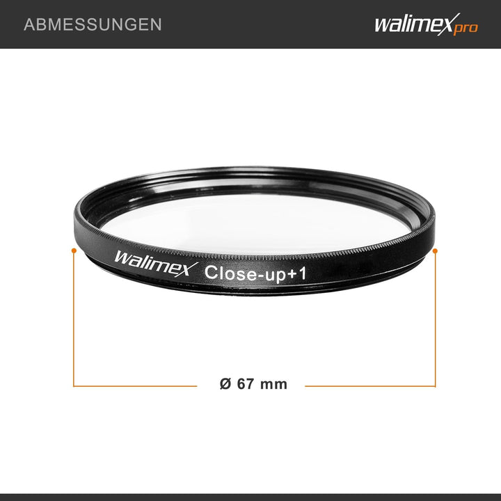 Walimex 17859 Close up Makrolinsen-Set 67 mm inkl. 0.0125 Dioptrien 67 mm Single, 67 mm Single