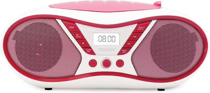 MOOOV 477410 Tragbarer CD-Player mit Radio, USB, Lautsprecher - Mini Kofferradio für Kinder & Senior