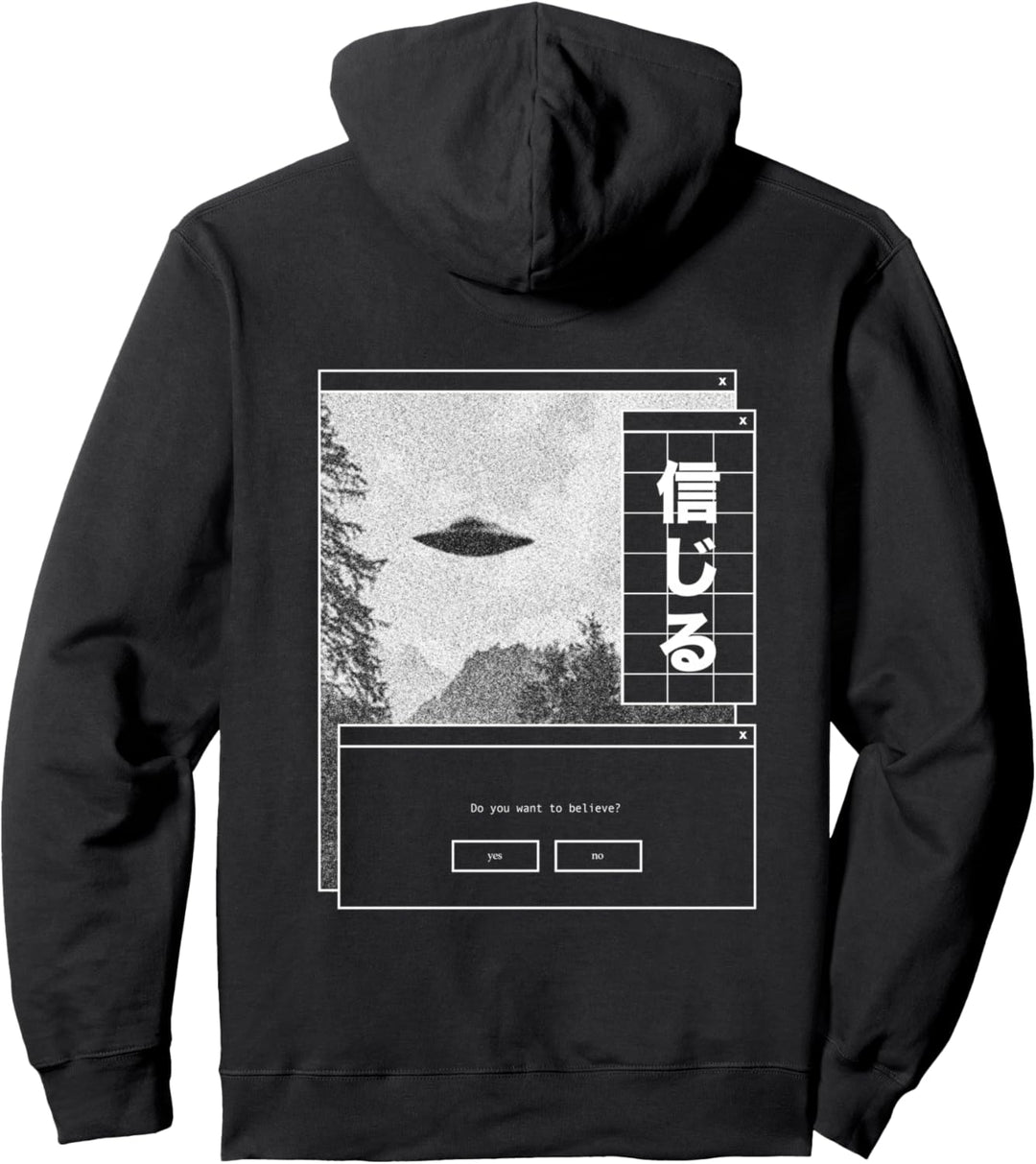 UFO Vaporwave Aesthetic | Japanisch 80s Synthwave | Japan Pullover Hoodie