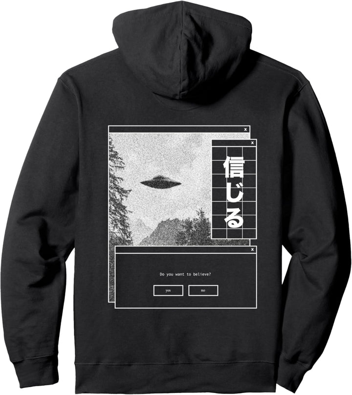 UFO Vaporwave Aesthetic | Japanisch 80s Synthwave | Japan Pullover Hoodie