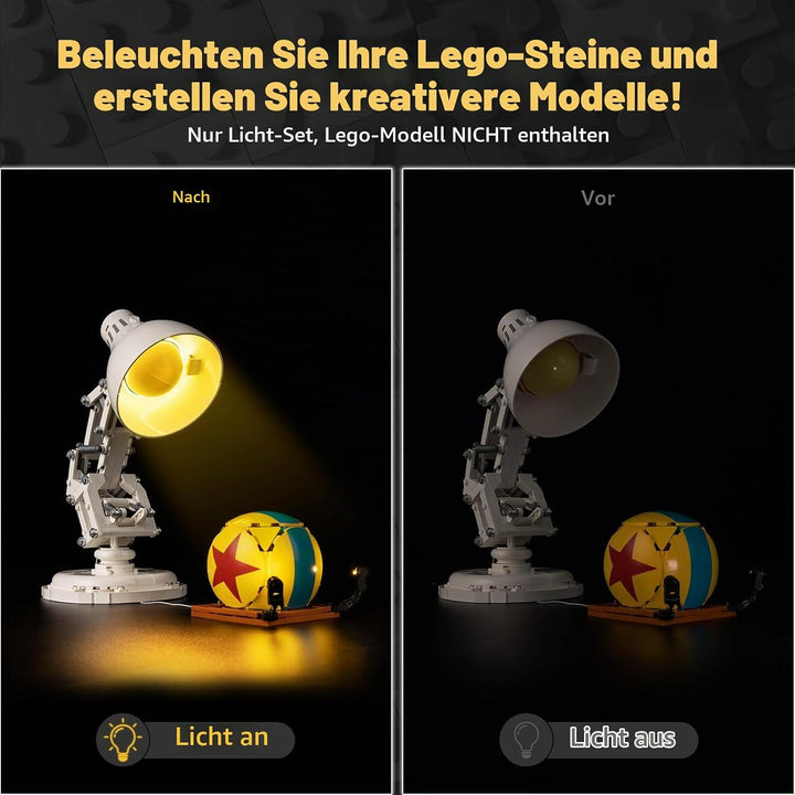 Kyglaring Led Licht Kompatibel mit Lego Ideas Pixar Set 21357 Bausteine, LED Beleuchtungszubehör für