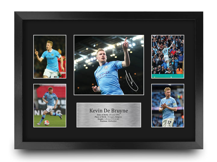 HWC Trading FR A3 Kevin De Bruyne Manchester City Geschenke Gedruckt, Signiert Autogramm Bild, Für F