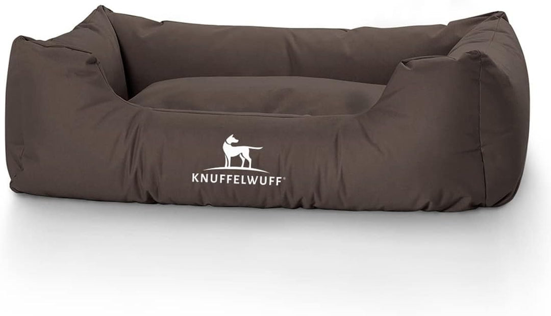 Knuffelwuff Hundebett Finlay aus Nylongewebe M-L 85 x 63cm Braun Braun L 85 x B 63 x H 23 cm, Braun